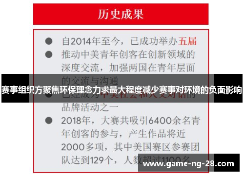 赛事组织方聚焦环保理念力求最大程度减少赛事对环境的负面影响